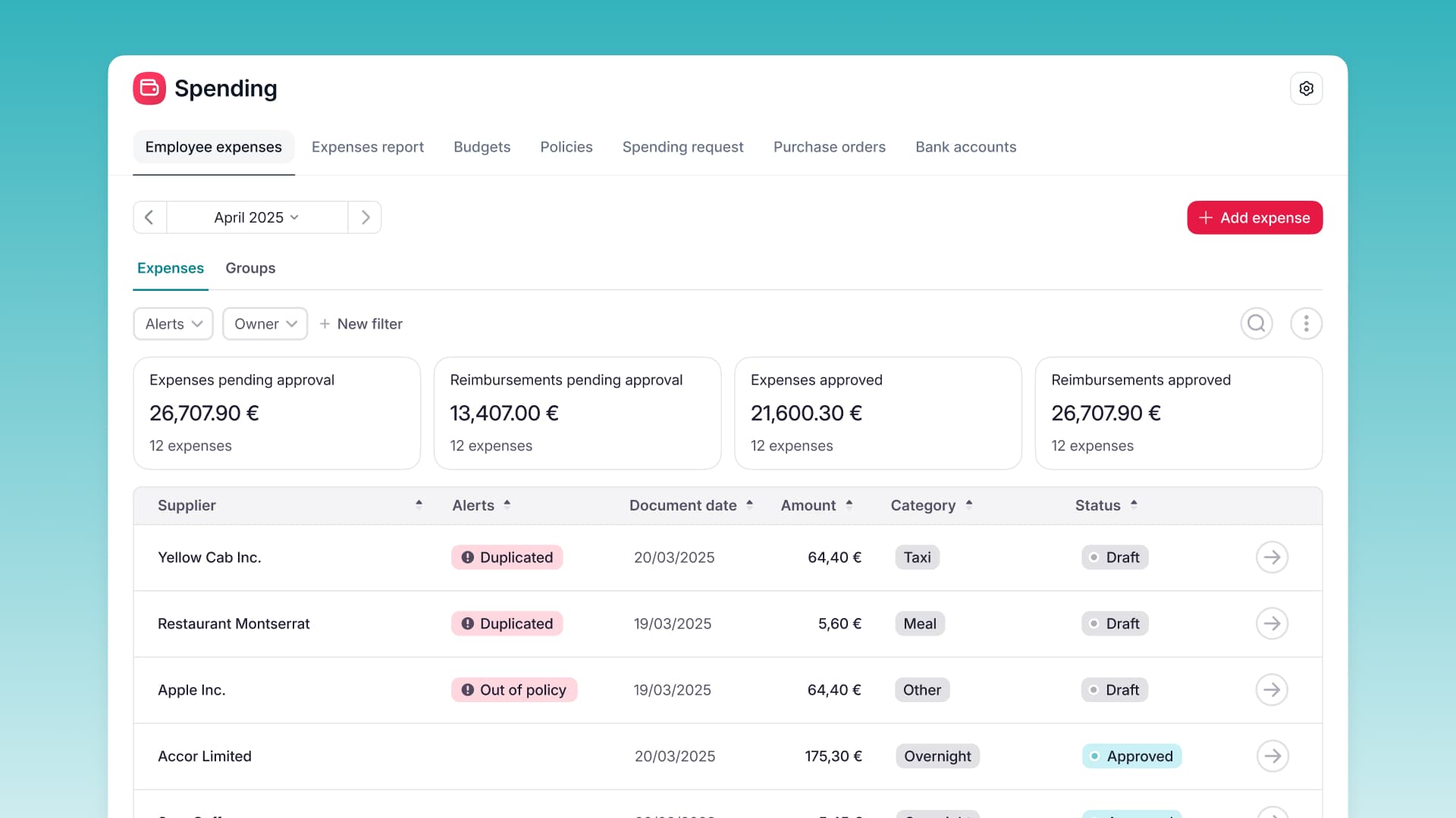 Identifica al instante los gastos repetidos