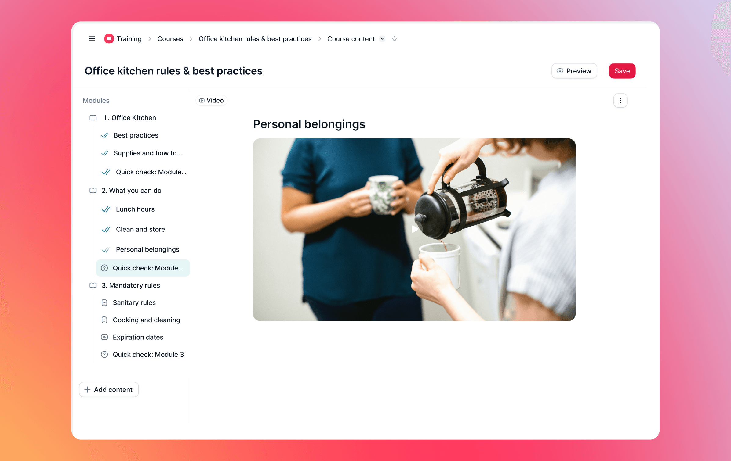 Cocrea cursos con One en LMS